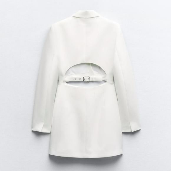ZARA CUT OUT MINI BLAZER DRESS - Picture 4 of 5